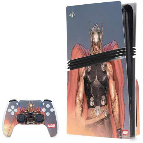Marvel Thor God of Asgard PS5 Pro Disk Bundle  Skin